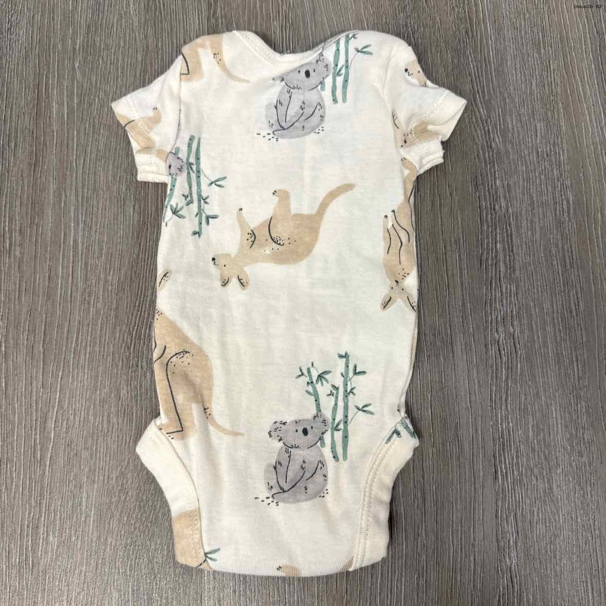 Size Preemie Tan Print Carter's Bodysuit