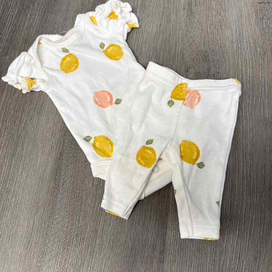 Size Preemie White/Yellow Child of Mine Shirt/Pants