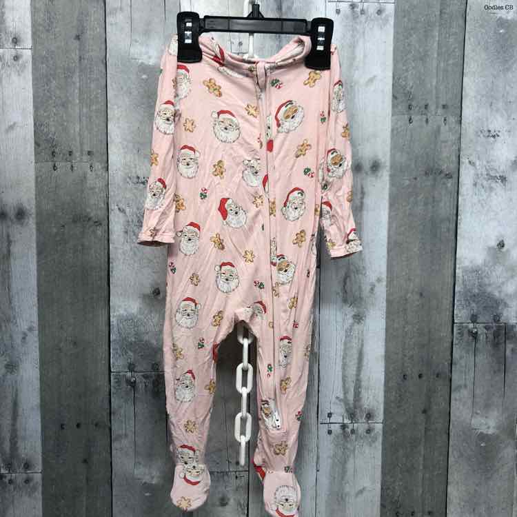 Size 6-9 Months Pink Print Bamboo Footy PJs