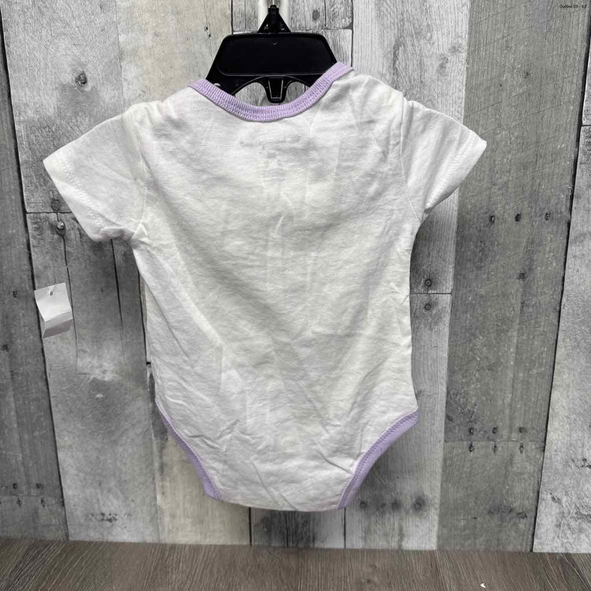Size 9 Months White/Purple Champion Bodysuit - OodlesCB