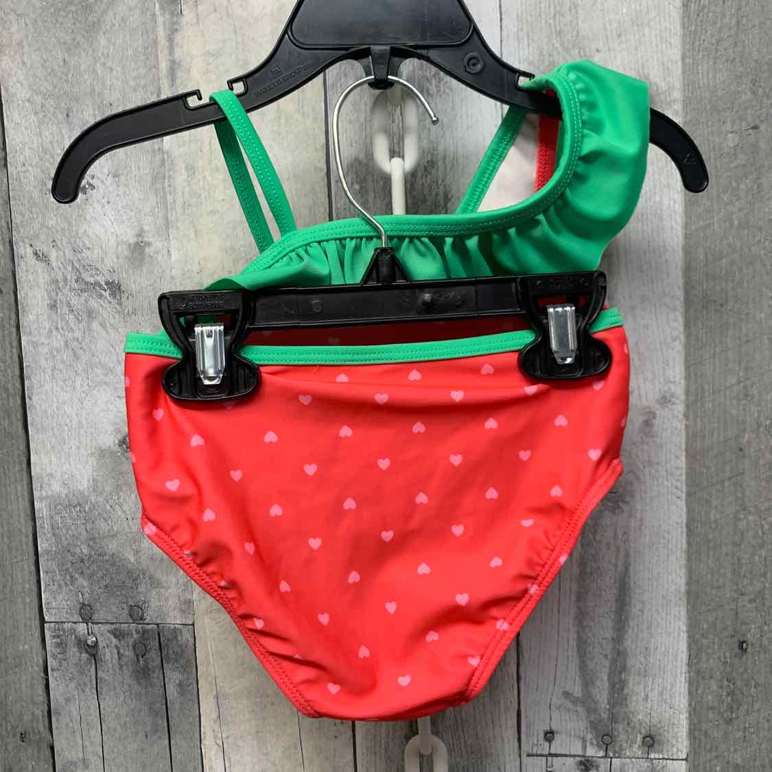 Size 3T Pink/Green Cat & Jack Swim Suit - 2pc+