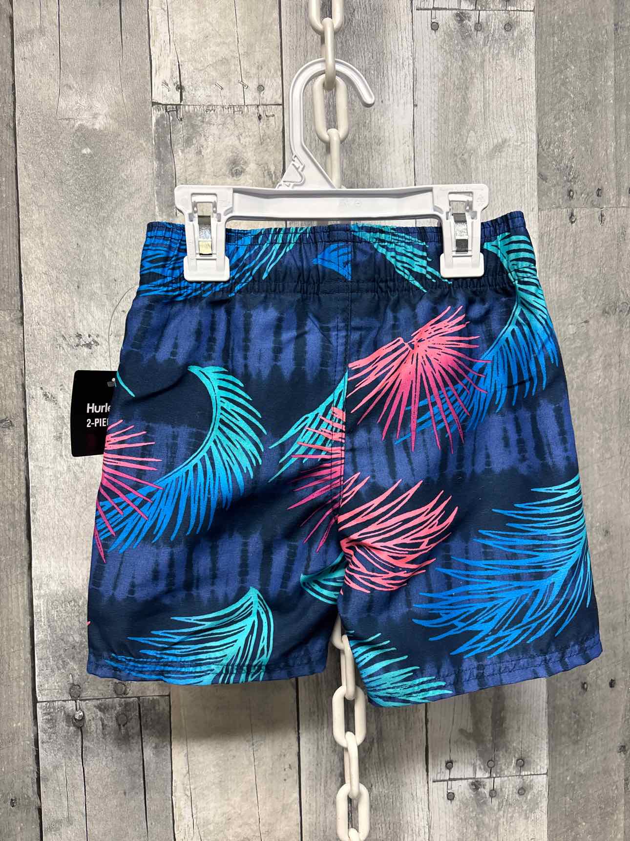 Size 3T Navy/Pink Hurley Swim Trunks