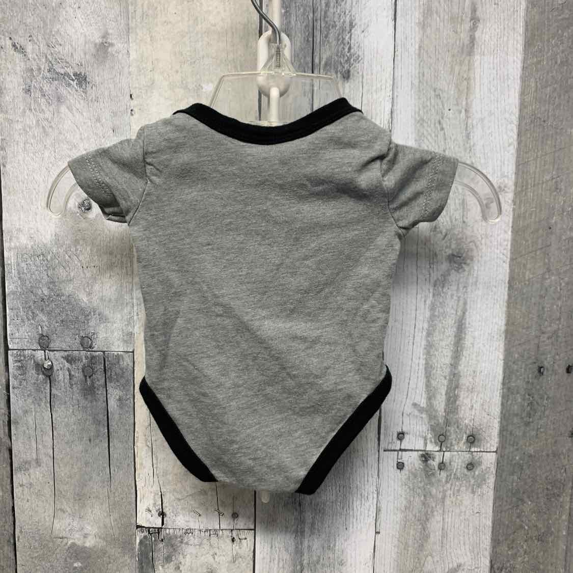 Size Newborn Gray Graphic Sport Brand Bodysuit - OodlesCB