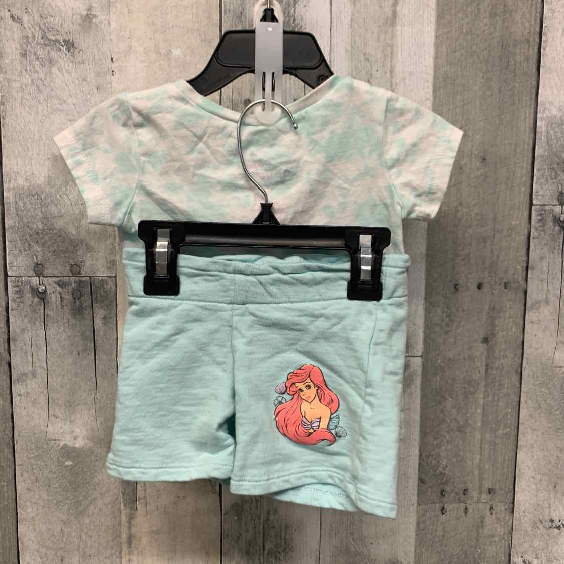 Size 12 Months Blue Graphic Disney Shirt/Shorts