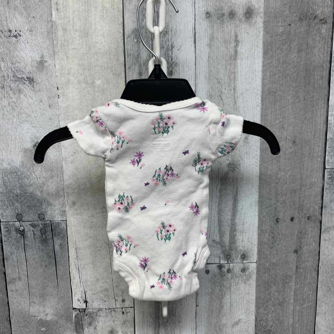 Size Preemie Purple Floral Print Child of Mine Bodysuit