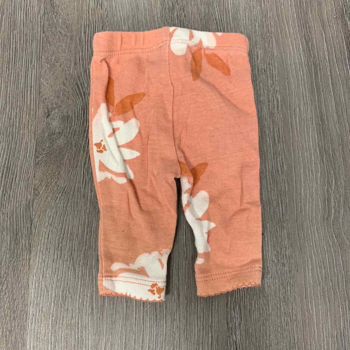 Size Preemie Pink Floral Print Carter's Leggings