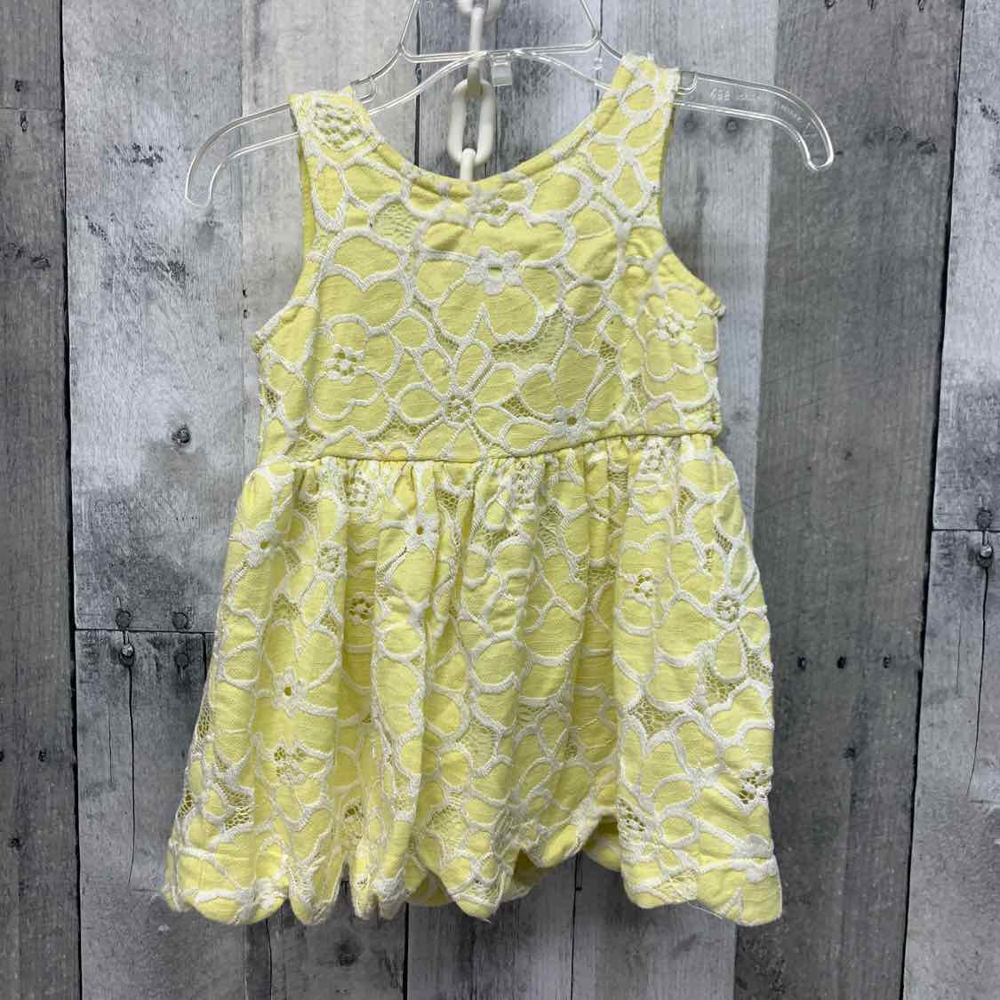 Size 12 Months Yellow/White Cat & Jack Dress