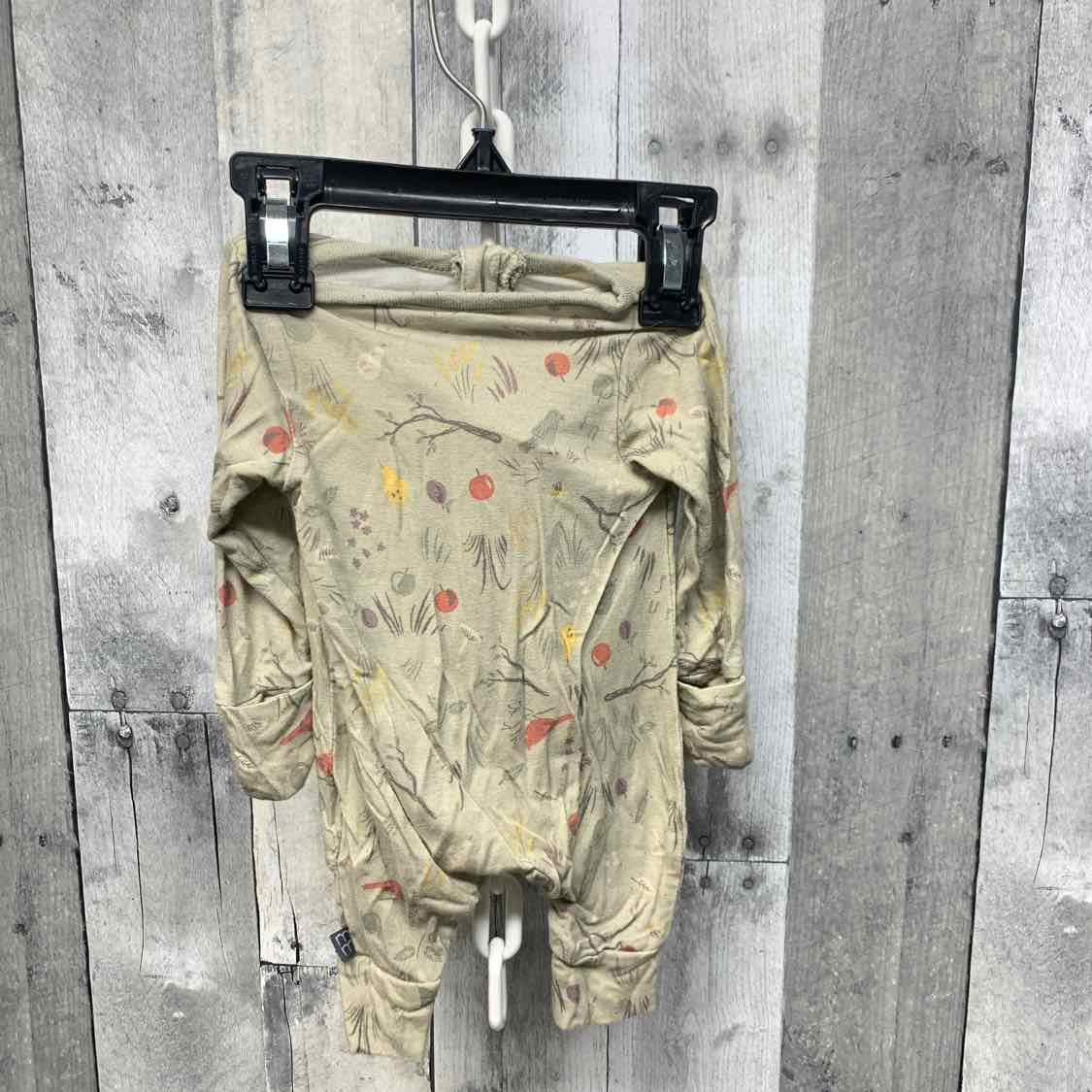 Size Newborn Brown Print Modern Moments by Gerber Footy PJs
