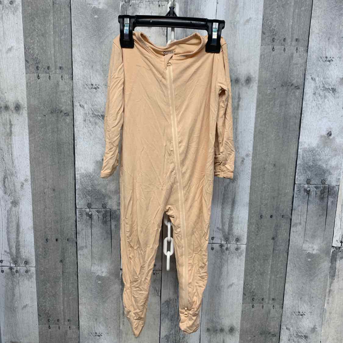 Size 6-12 Months Tan Bamboo Footy PJs