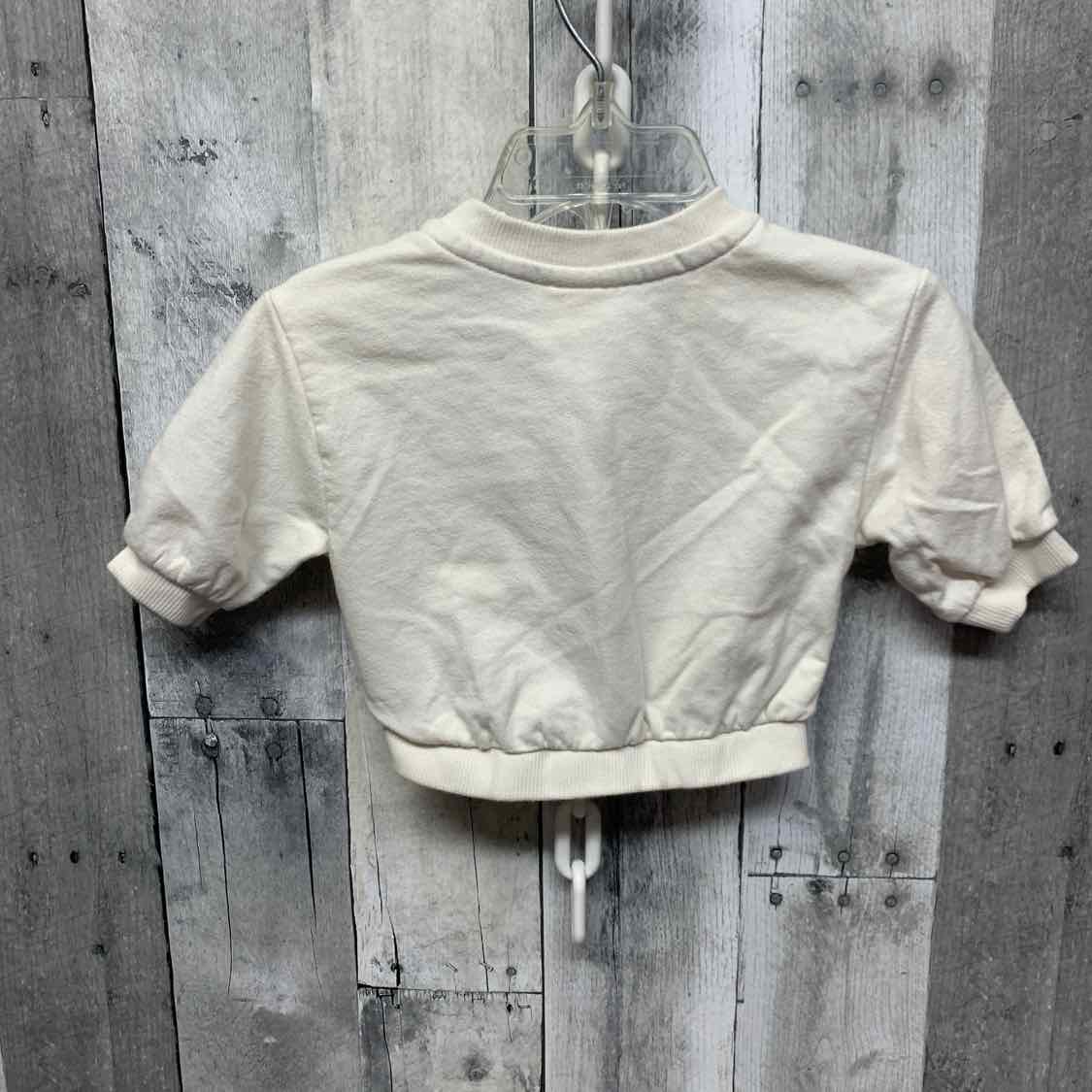 Size 0-3 Months White/Red Cat & Jack Sweat Shirt