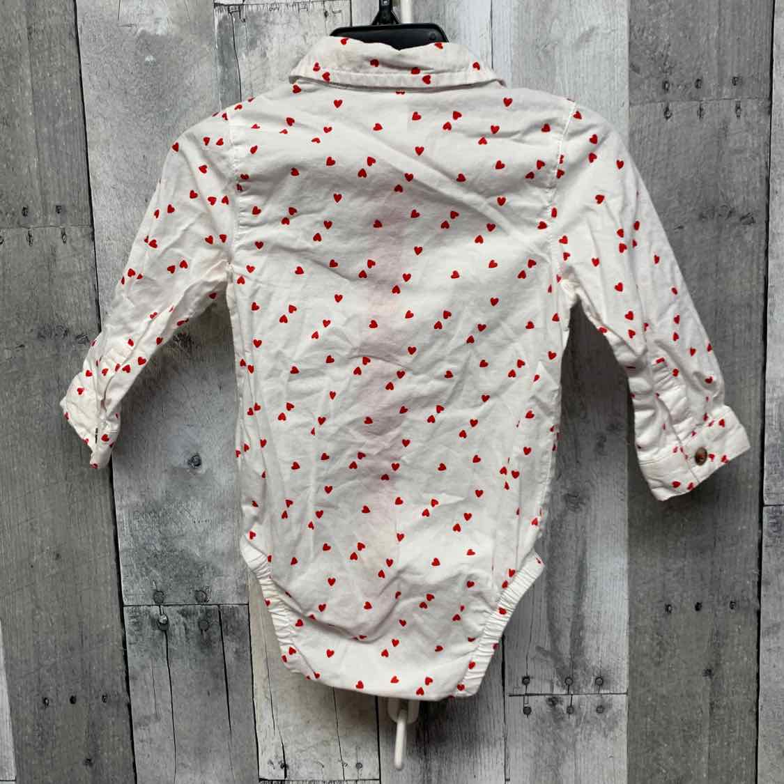 Size 12 Months White/Red Cat & Jack Bodysuit