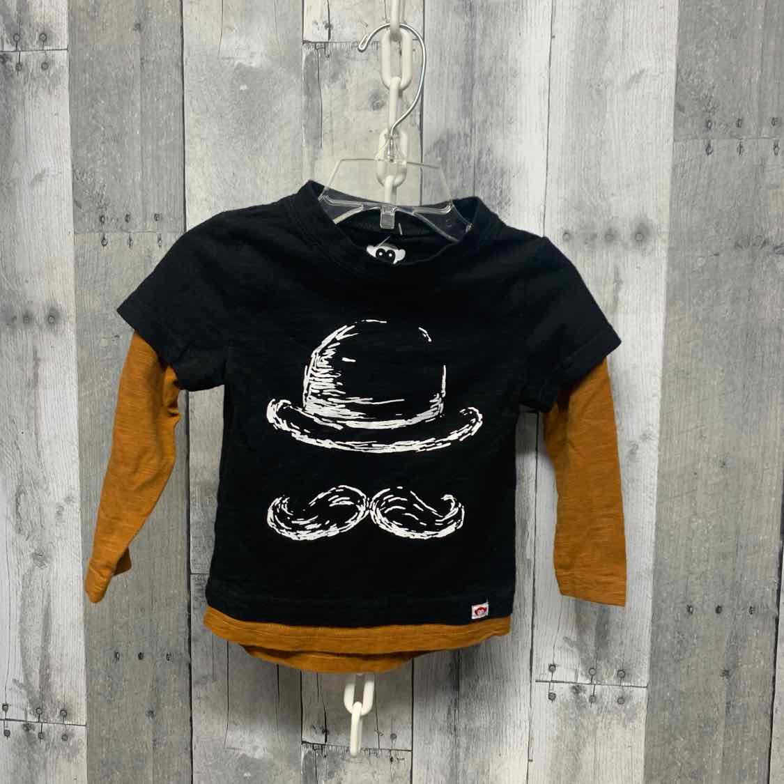 Size 2T Black/Brown Mid Brand Long Sleeve Shirt