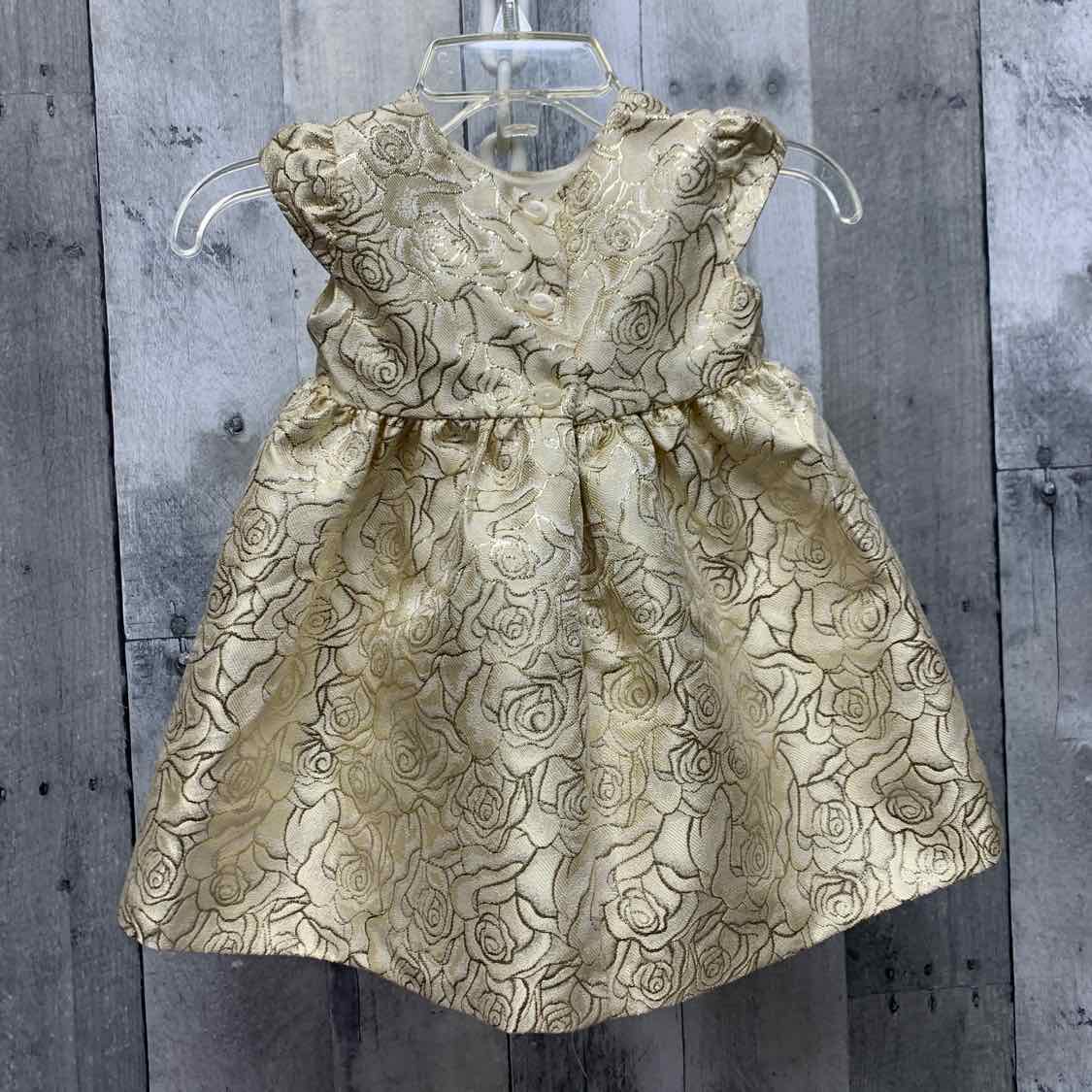 Size 3-6 Months Gold Bonnie Jean/Baby Dress - Party