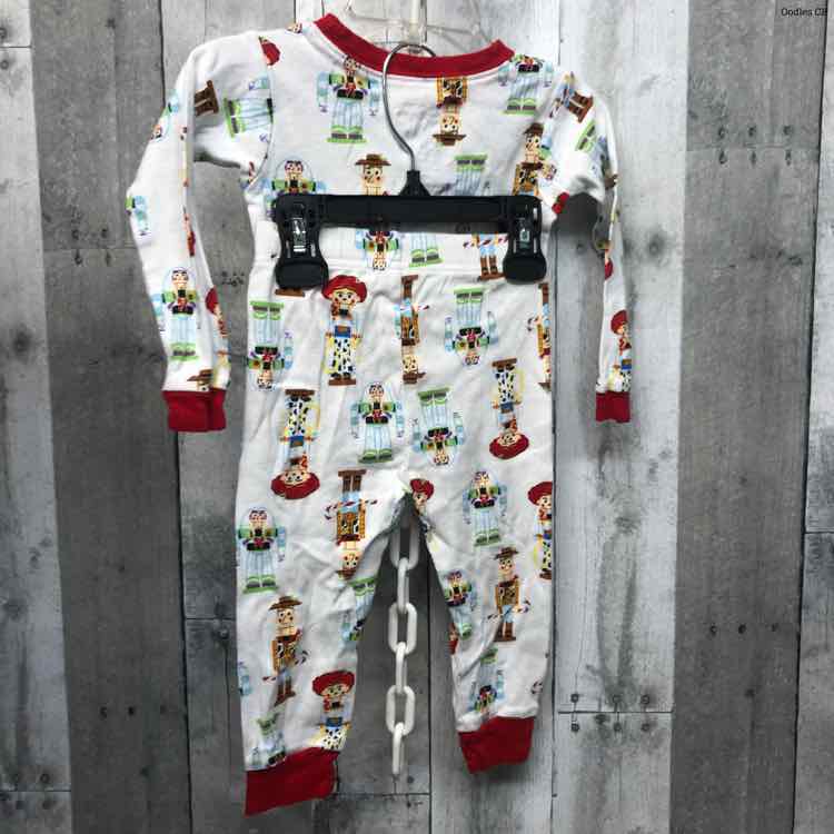 Size 2T White/Red Disney 2pc PJs