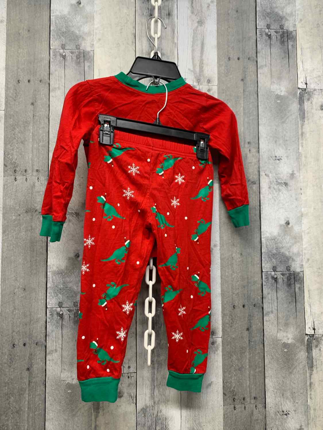 Size 4 Red/Green Mid Brand 2pc PJs