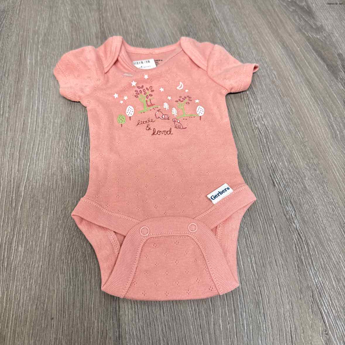 Size Preemie Pink Graphic Gerber Bodysuit
