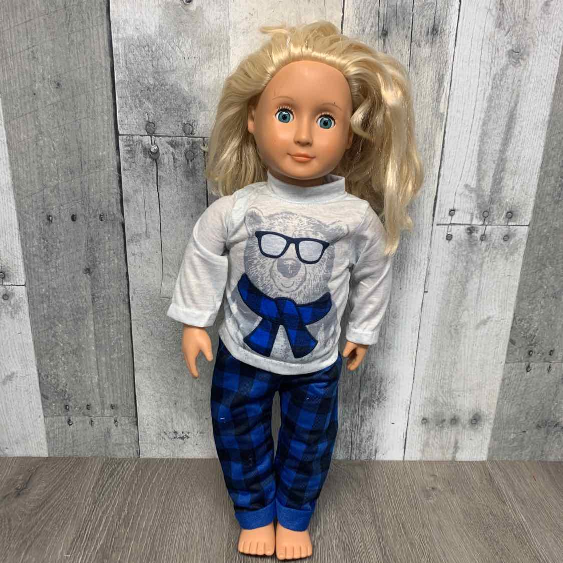 2pc 18" Cool Bear Pajama Set for Boy Doll - OodlesCB