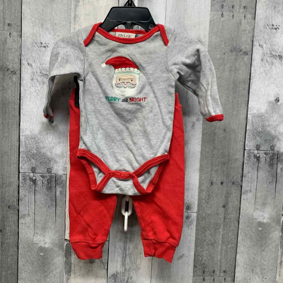 Size 3-6 Months Gray/Red Chick Pea Shirt/Pants