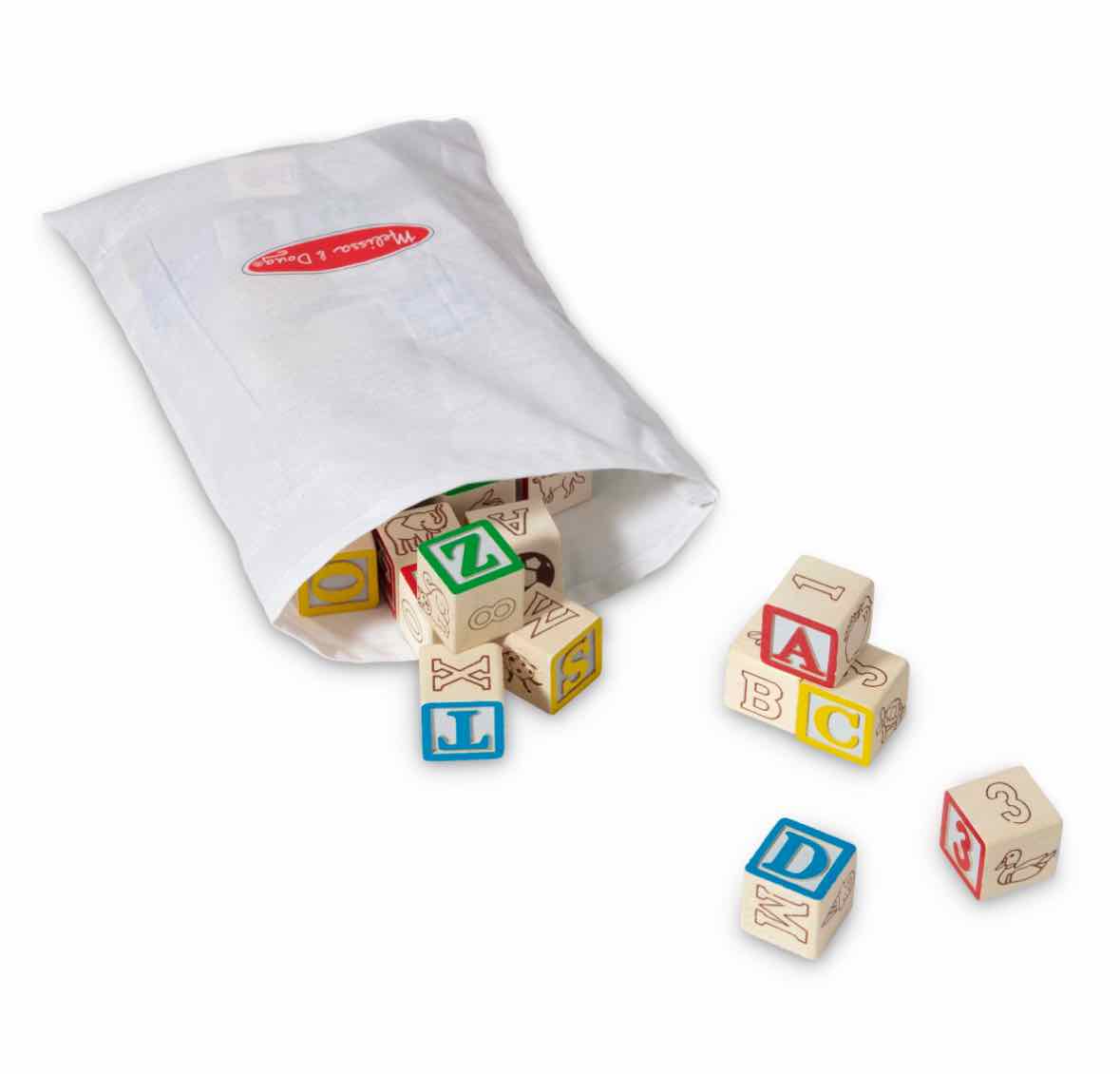 Melissa & Doug Wooden ABC/123 Blocks - OodlesCB