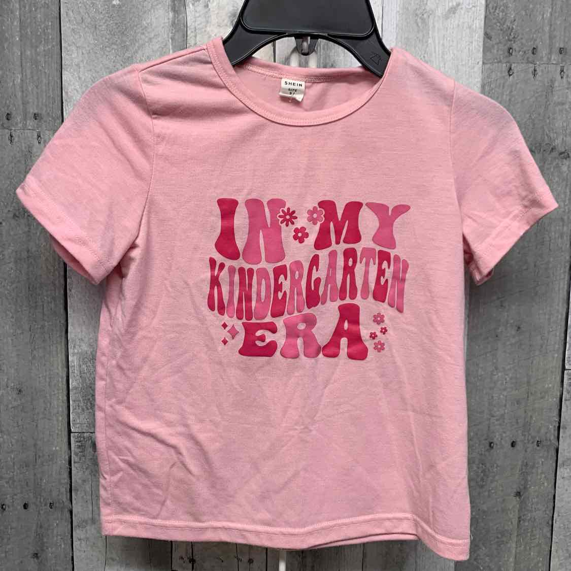 Size 5 Pink Graphic Shein T Shirt