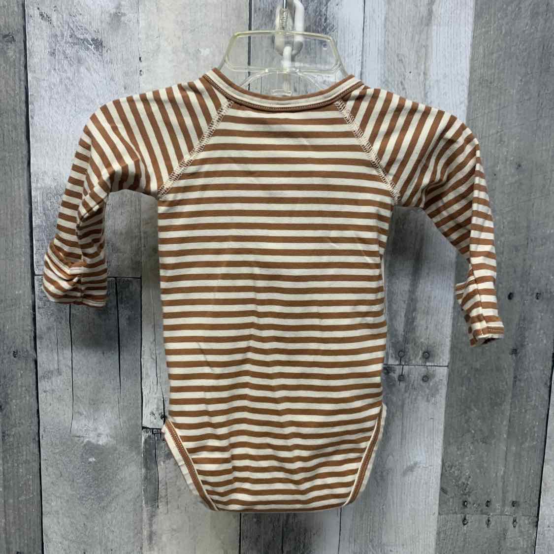 Size 3-6 Months Brown Striped Name Brand Bodysuit