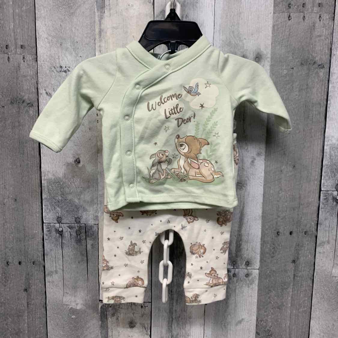Size Newborn Gray/White Disney Shirt/Pants