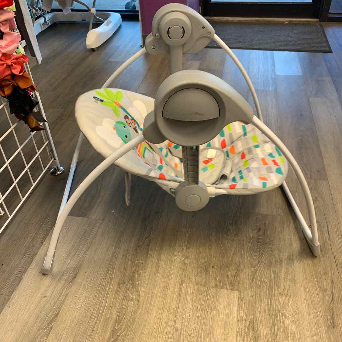 Bright Starts Gray/Green Swing