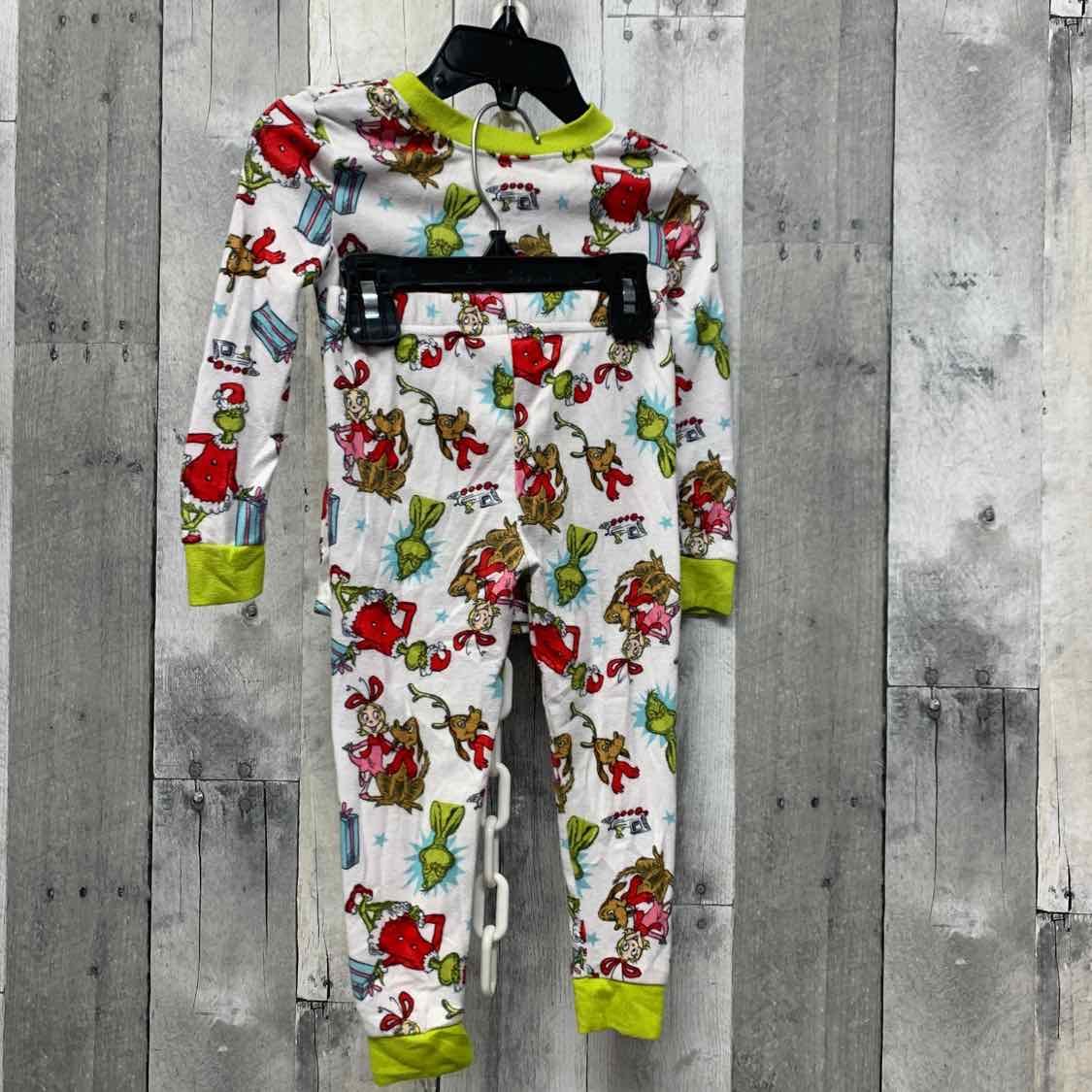 Size 2T White Print Dr Seuss 2pc PJs