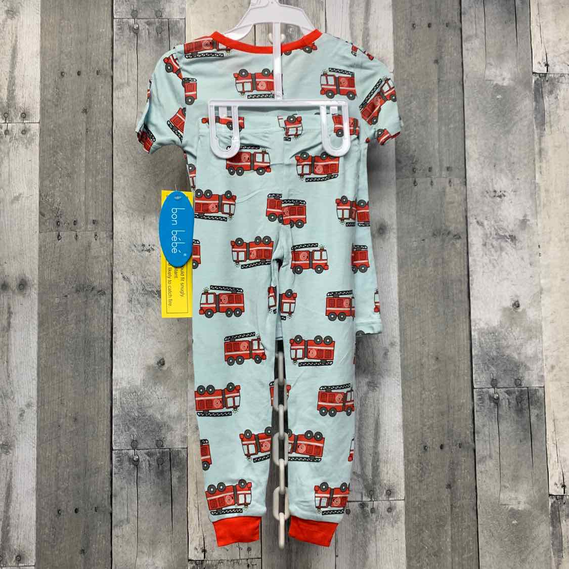 Size 3T Blue/Red Bon Bebe 2pc PJs - OodlesCB