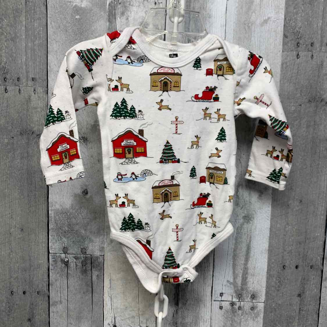 Size 9-12 Months White Graphic B Brand Bodysuit