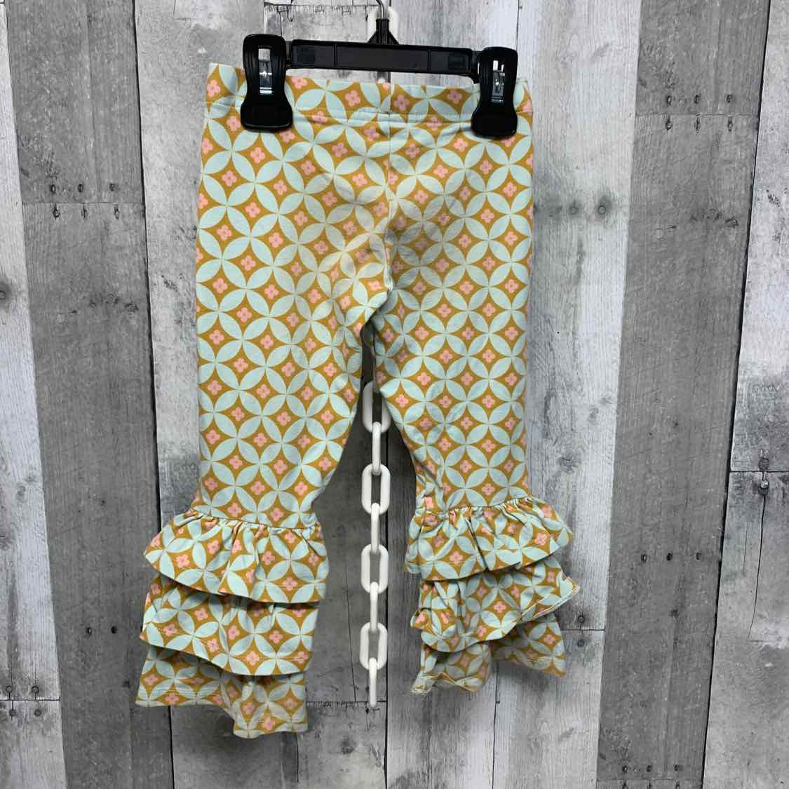 Size 2 Yellow/Blue Matilda Jane Leggings