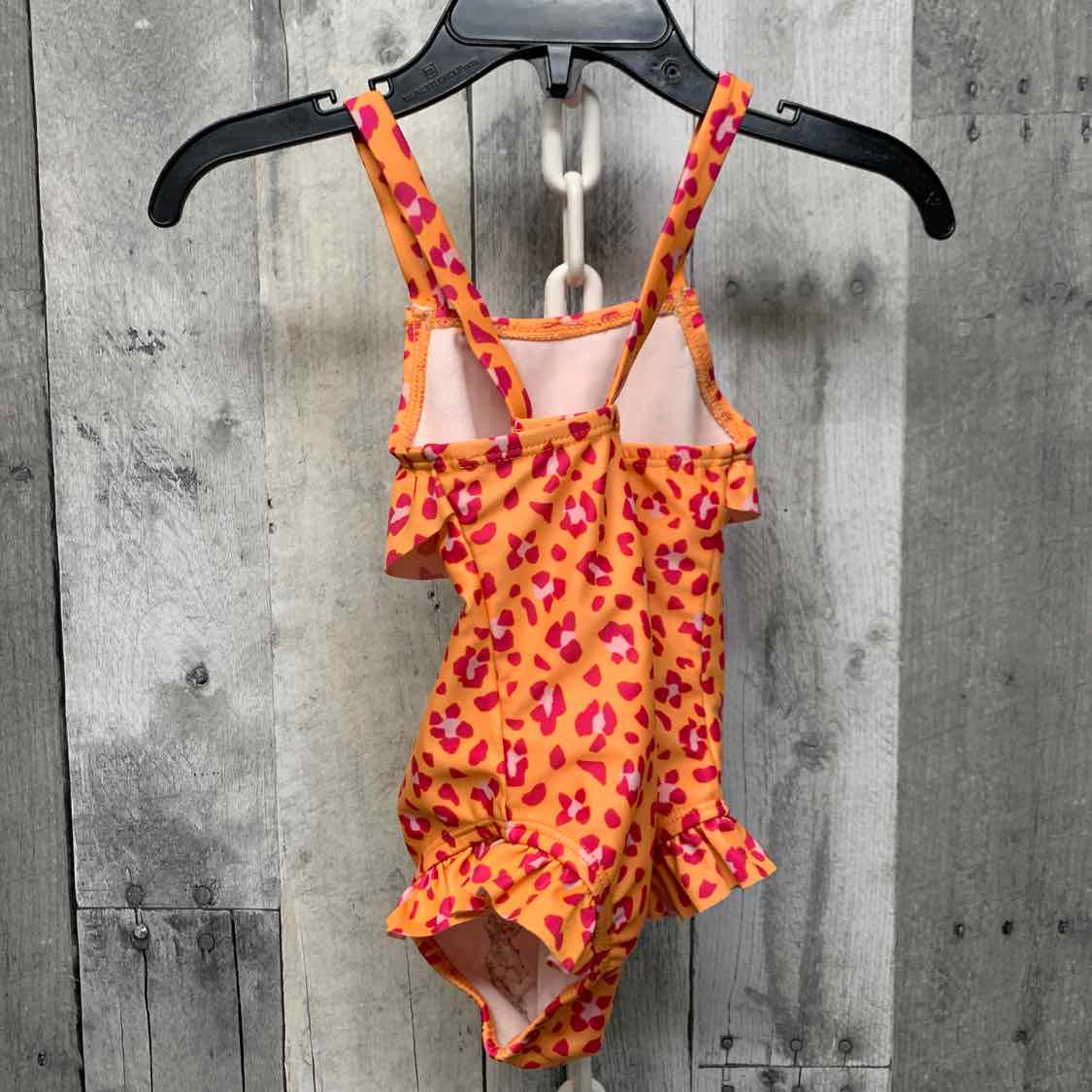 Size 18 Months Orange Animal Print Wonder Nation Swim Suit - 1pc