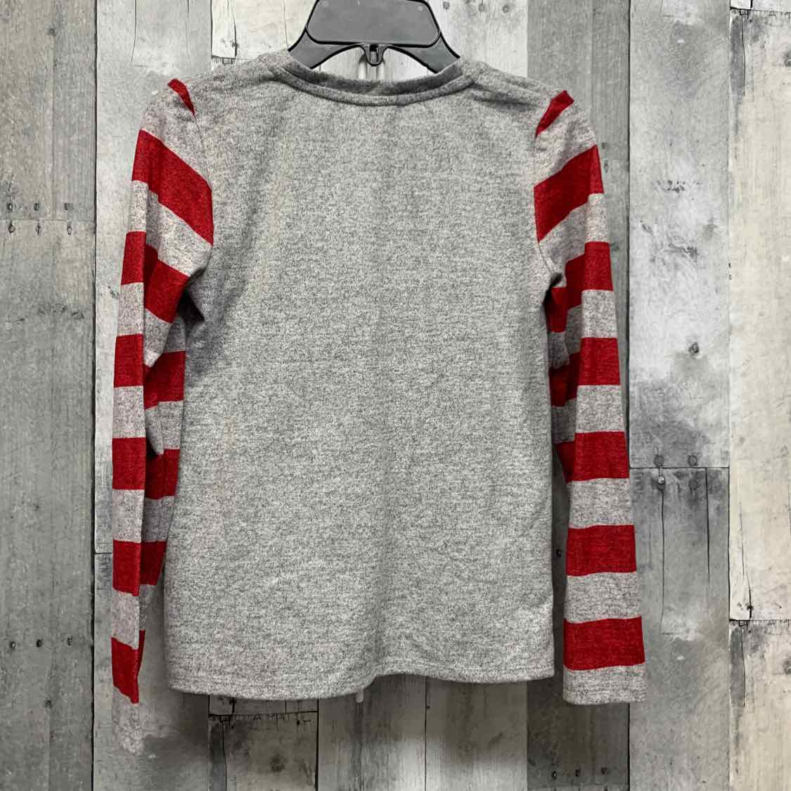 Size 10/12 Gray Graphic Holiday Brands Long Sleeve Shirt