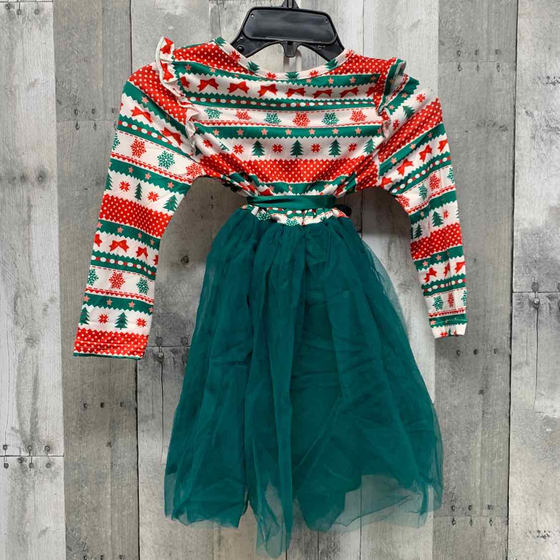 Size 6 White/Green Boutique Brand Dress