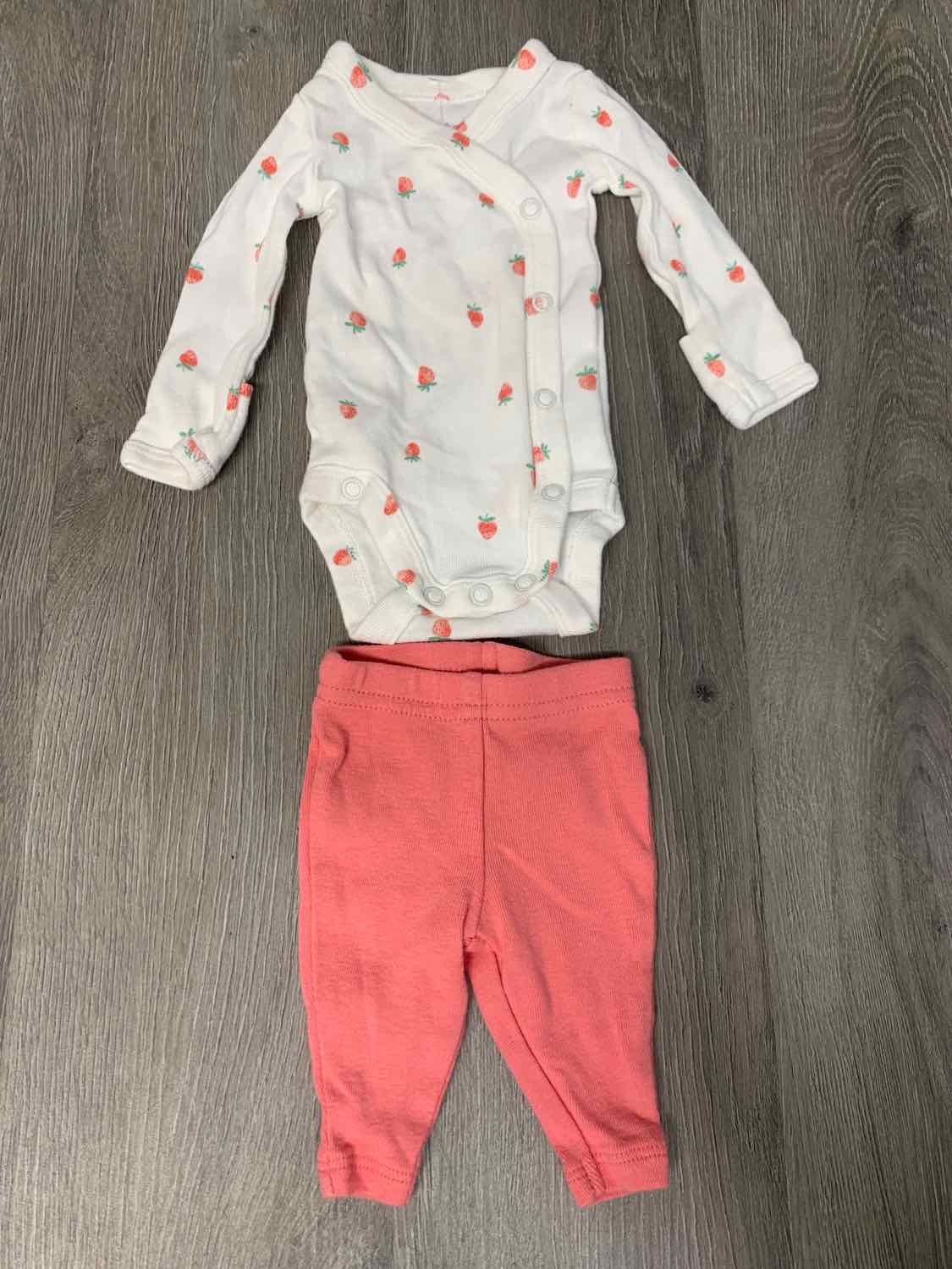 Size Preemie White/Pink Just One You Shirt/Pants