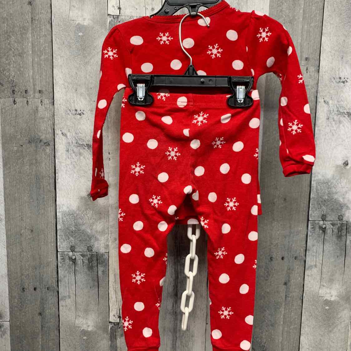 Size 2T Red Print Just One You 2pc PJs