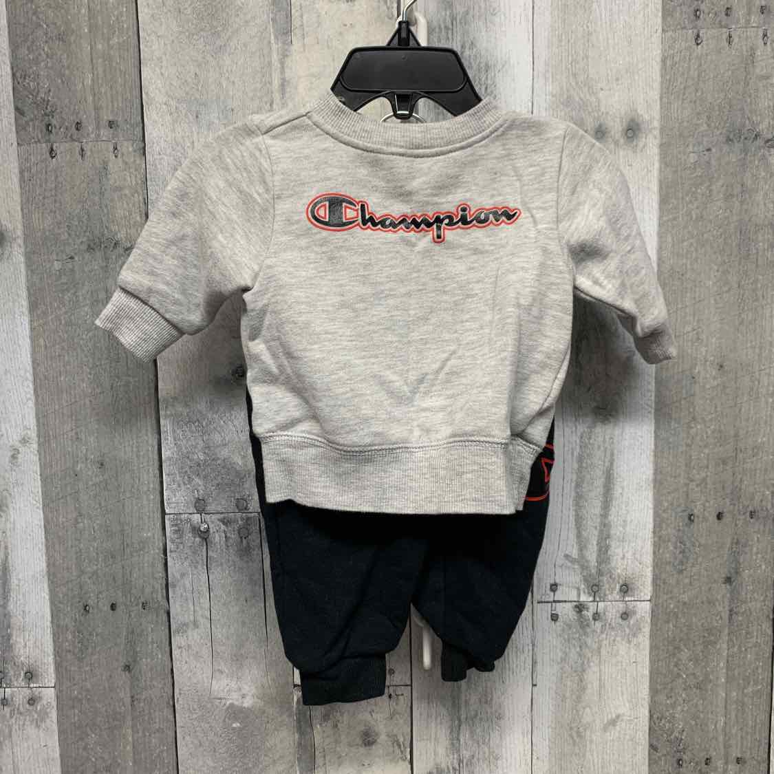Size 3-6 Months Gray/Black Champion Jacket/Pants