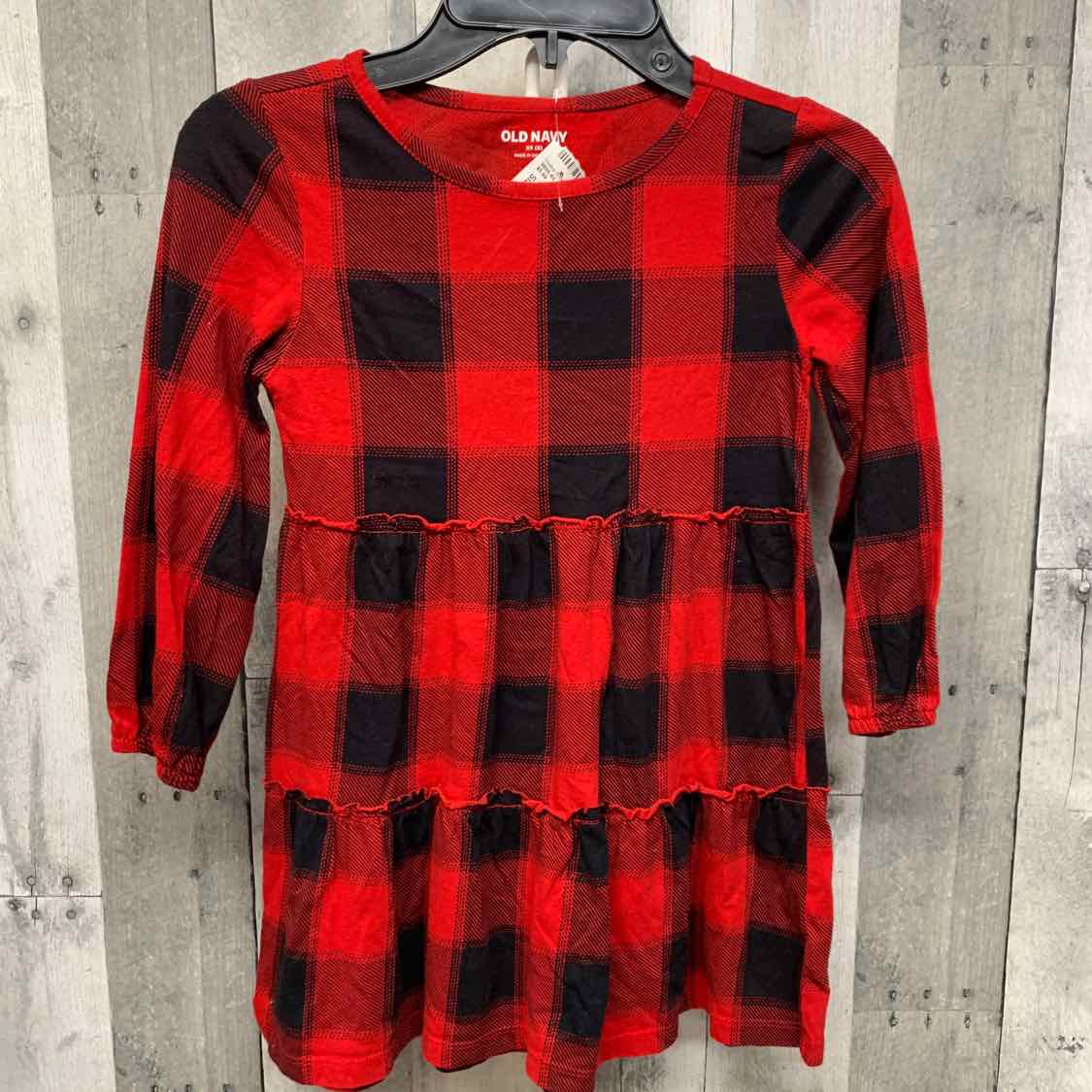 Size 5 Red/Black Old Navy LS Dress
