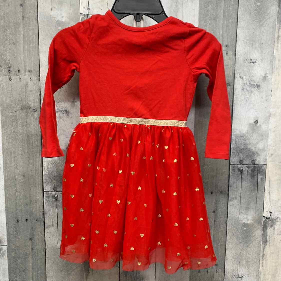 Size 4T Red/Gold Cat & Jack LS Dress