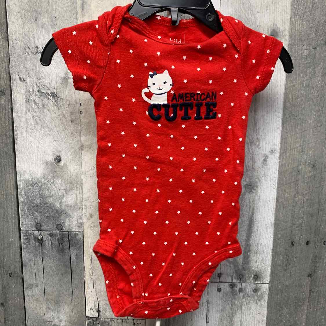 Size 3-6 Months Red/White/Blue Child of Mine Bodysuit
