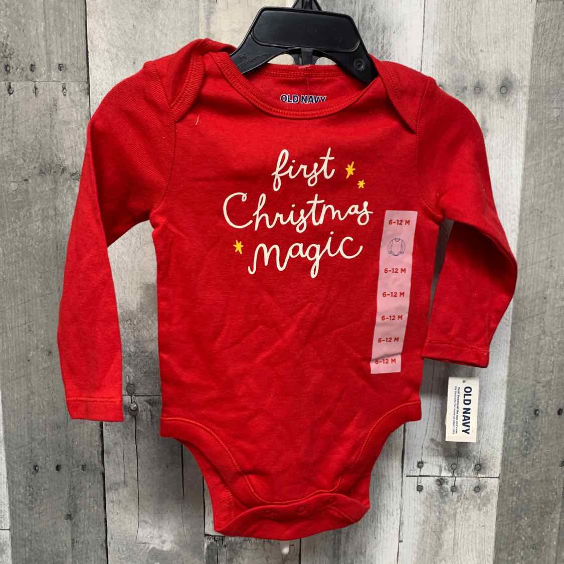 Size 6-12 Months Red Graphic Old Navy Bodysuit