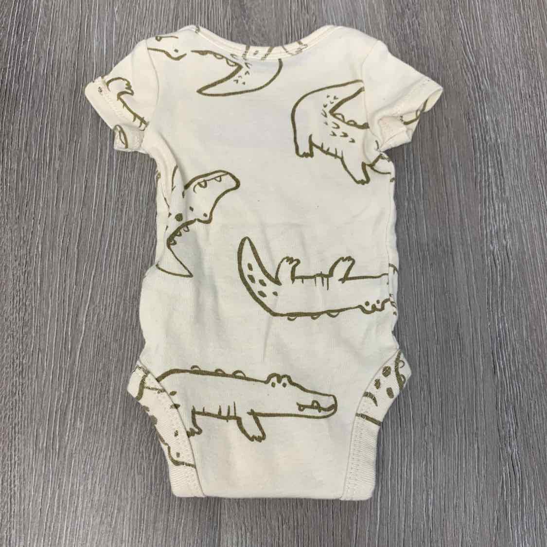 Size Preemie Ivory Print Carter's Bodysuit