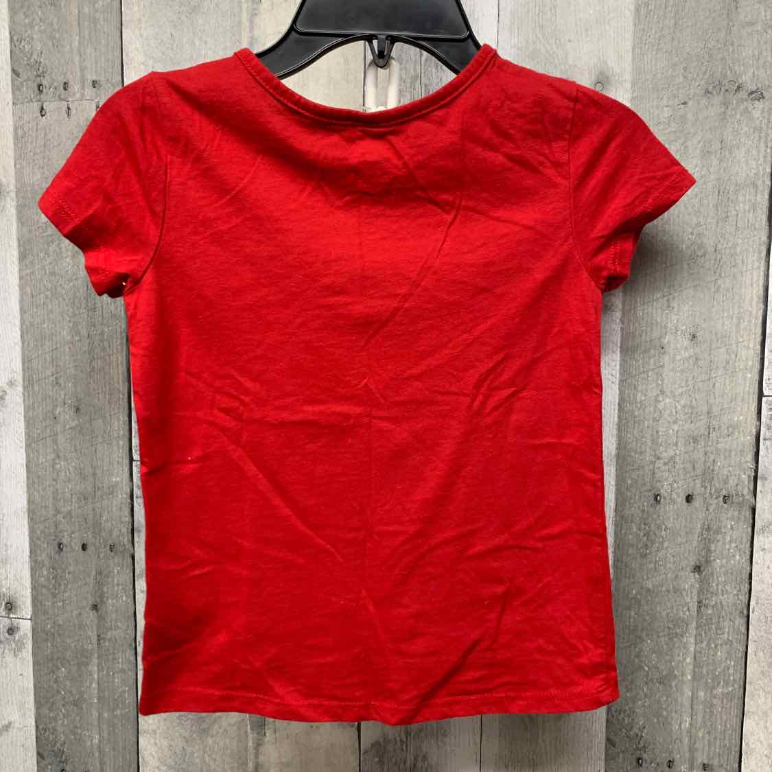 Size 6/6X Red Graphic Holiday Brands T Shirt