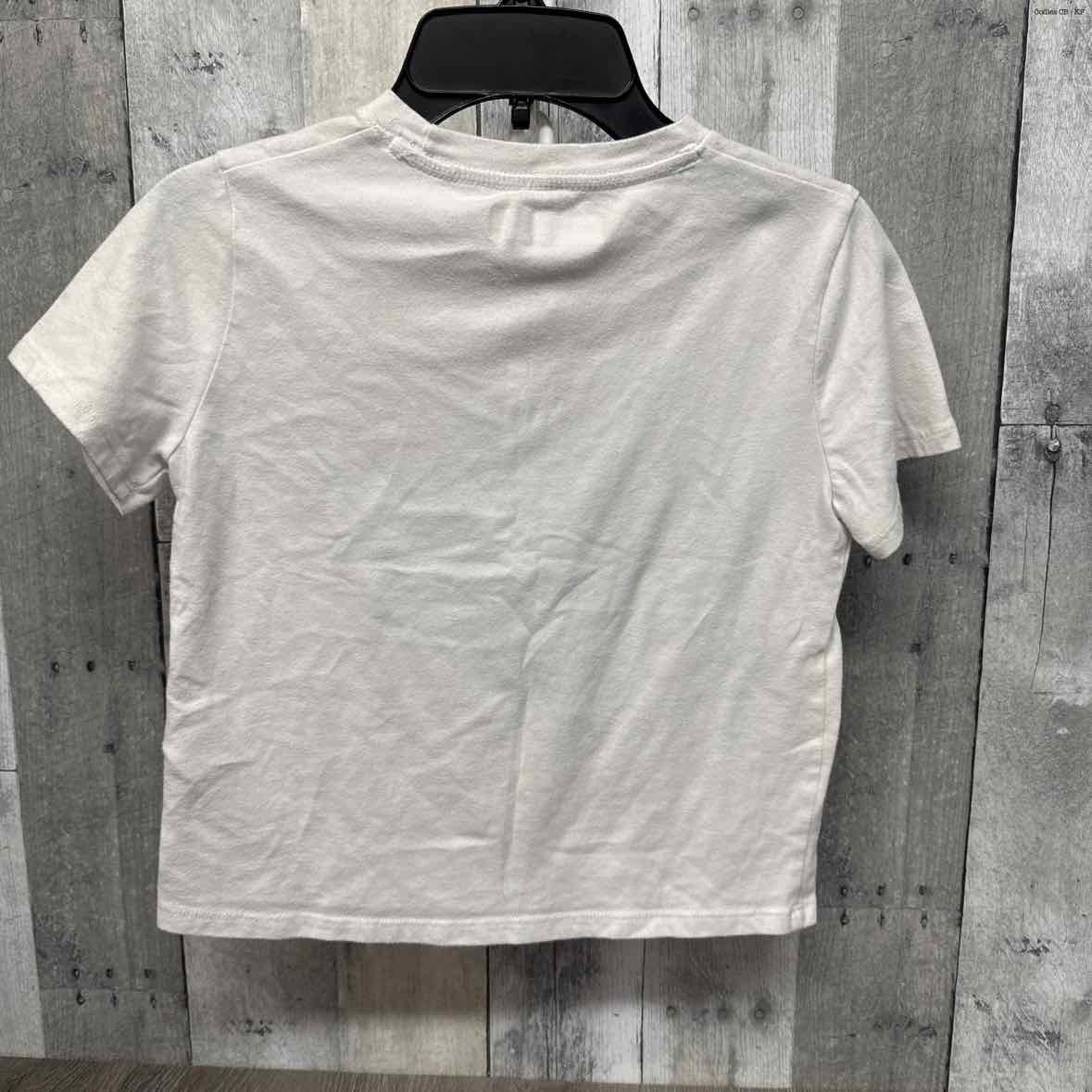 Size 5/6 White/Blue Abercrombie T Shirt