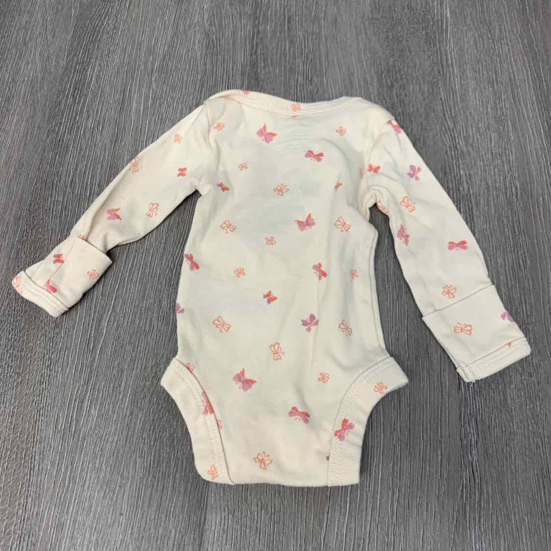 Size Preemie Tan/Pink Carter's Bodysuit