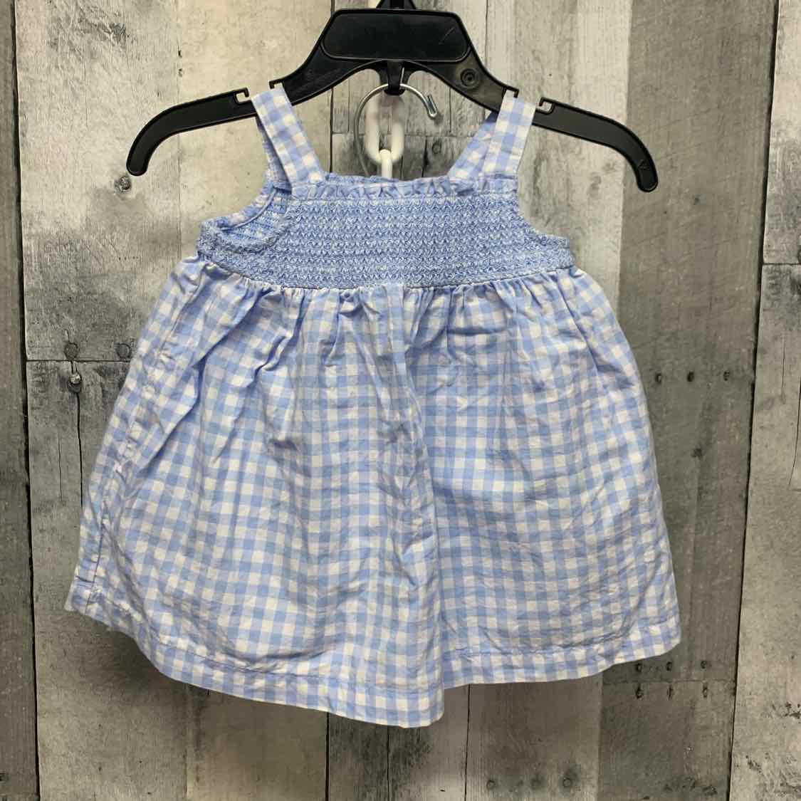Size 0-3 Months Blue Checker Child of Mine 2pc Dress