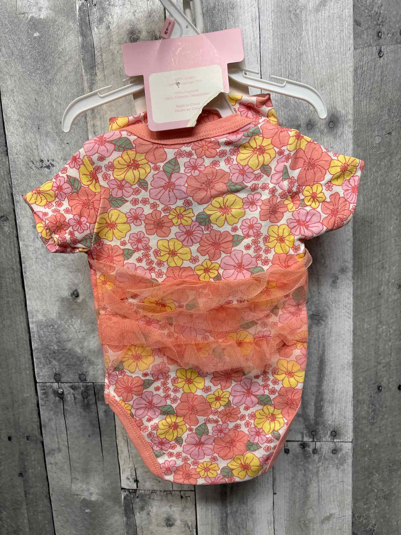 Size 3-6 Months Pink Print Mid Brand Bodysuit