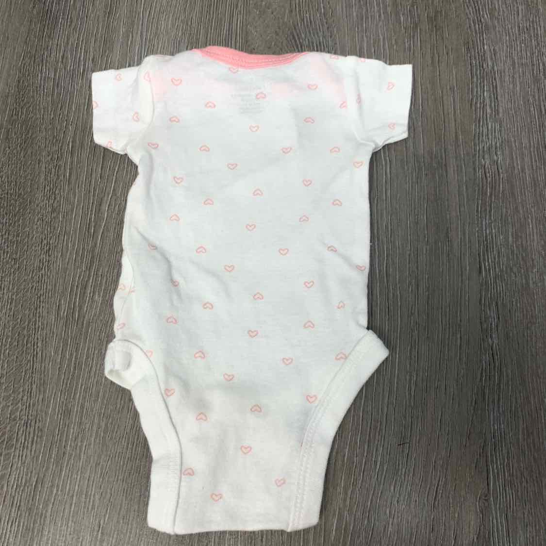 Size Preemie White/Pink Gerber Bodysuit