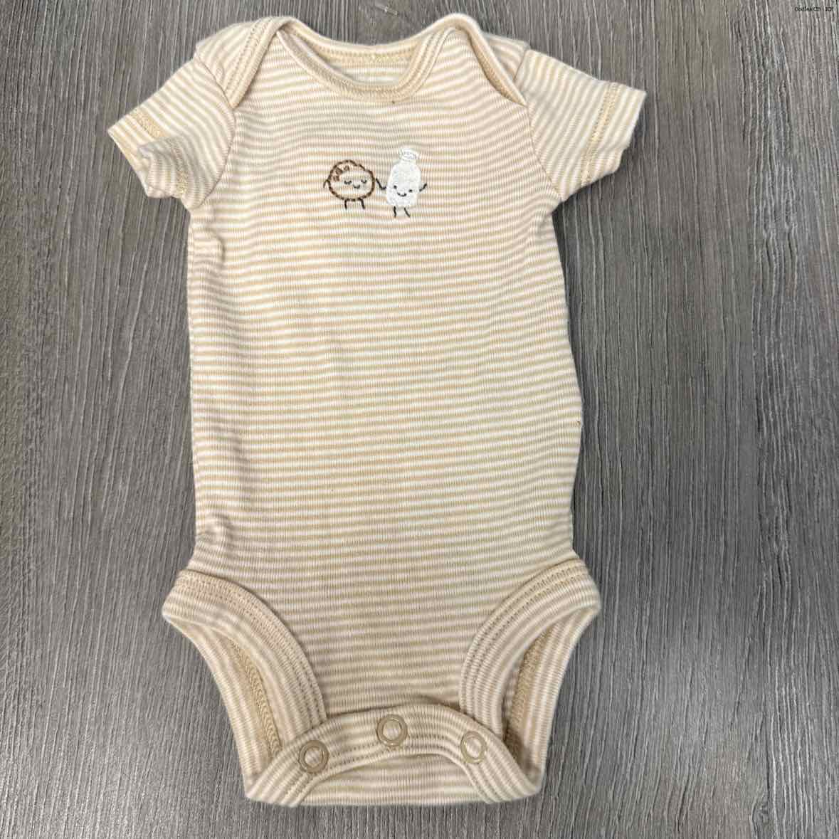 Size Preemie Tan Print Carter's Bodysuit