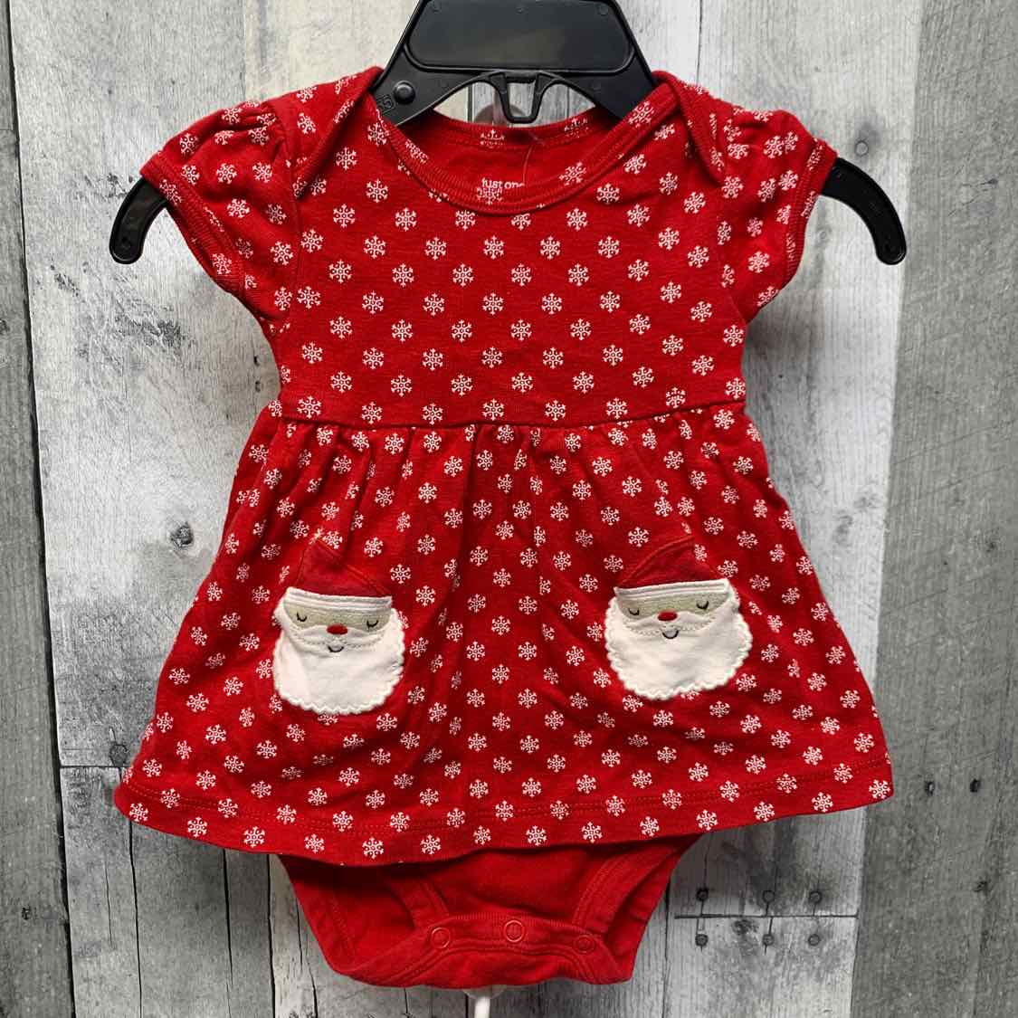 Size 3 Months Red Print Just One You Dress